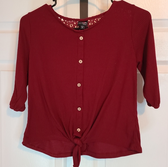 Ransom Woman's Quarter Sleeve Blouse, Size: Large Color: Red - Picture 4 of 14